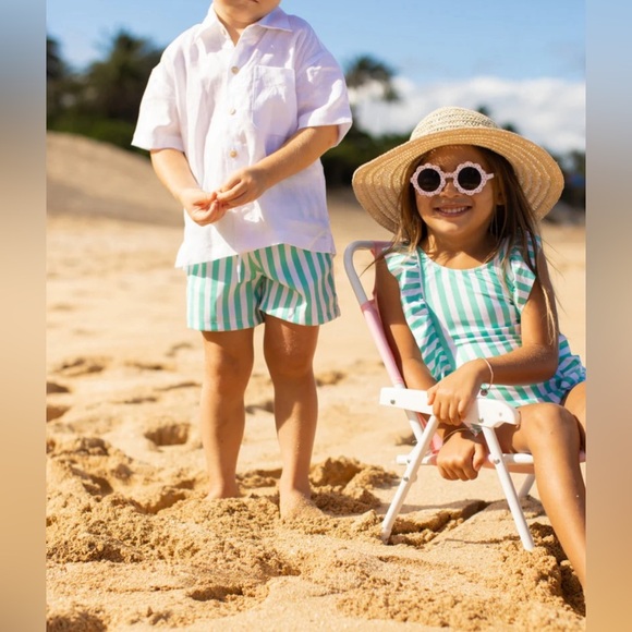 NEW! Kenny Flowers Kiddy Flowers The Lanai Ruffle One Piece UPF 50+ Girls SZ 10 - Picture 6 of 13